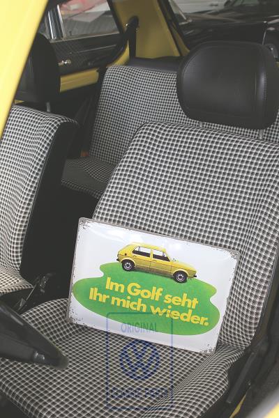 Blechschild 'Im Golf seht Ihr mich wieder'