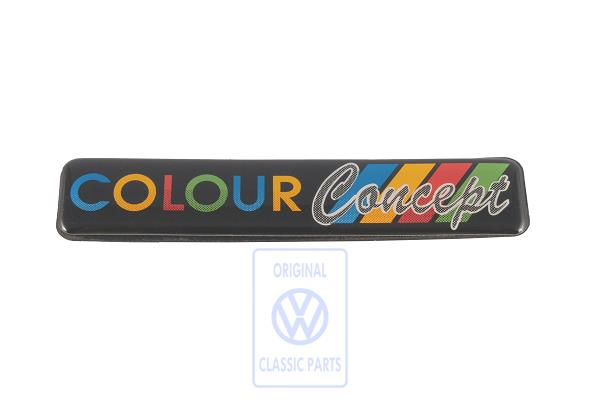 Schriftzug Colour Concept geeignet für Golf 3