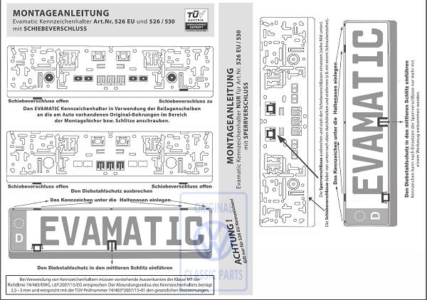 Volkswagen Classic Parts Kennzeichenträger