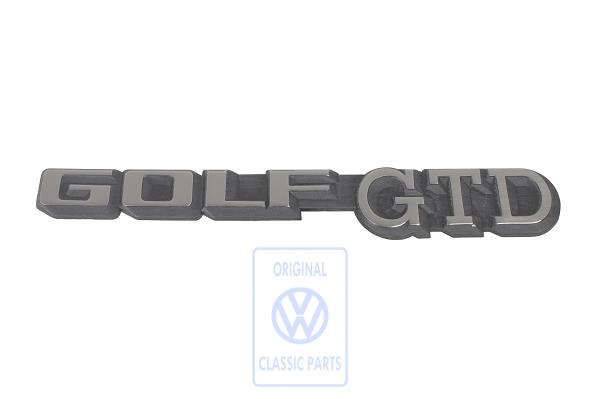 Schriftzug Golf GTD