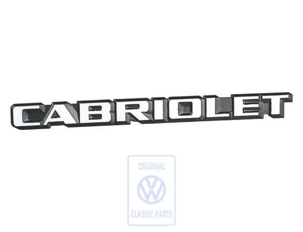 Schriftzug für Golf 1 Cabriolet
