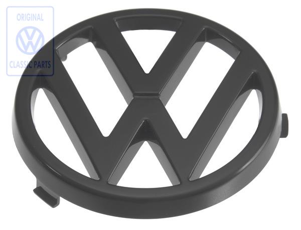 Front VW-emblem in black for Jetta Mk2 and Polo Mk2