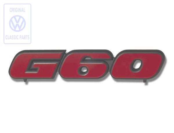 G60 emblem for VW Golf Mk2