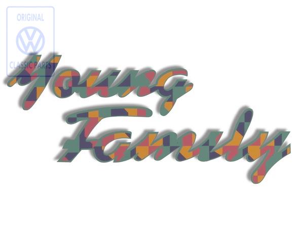Film lettering YOUNG FAMILY<br/><br/><br/><br/>