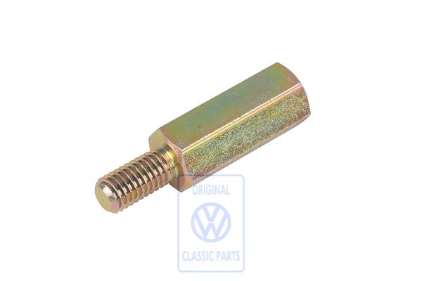 Spacer bolt for toothed belt and toothed beld cover bolt