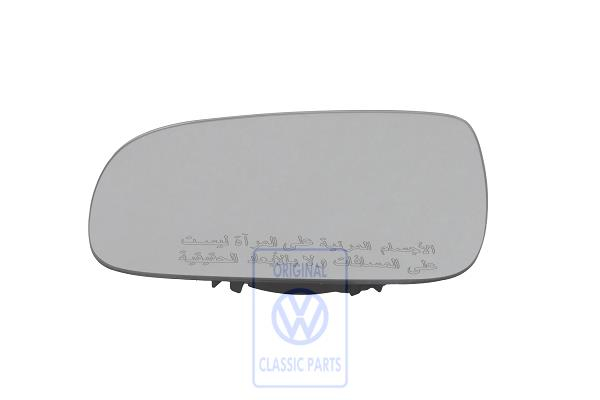 Mirror glass for VW Polo 6N2