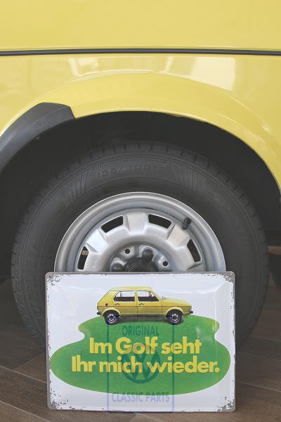 Golf Mk1 tin metal sign