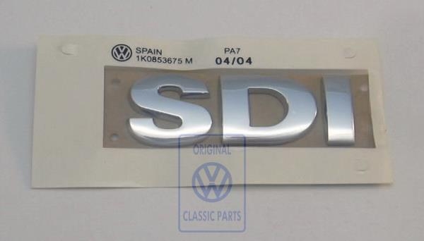Emblem SDI for VW Golf Mk5