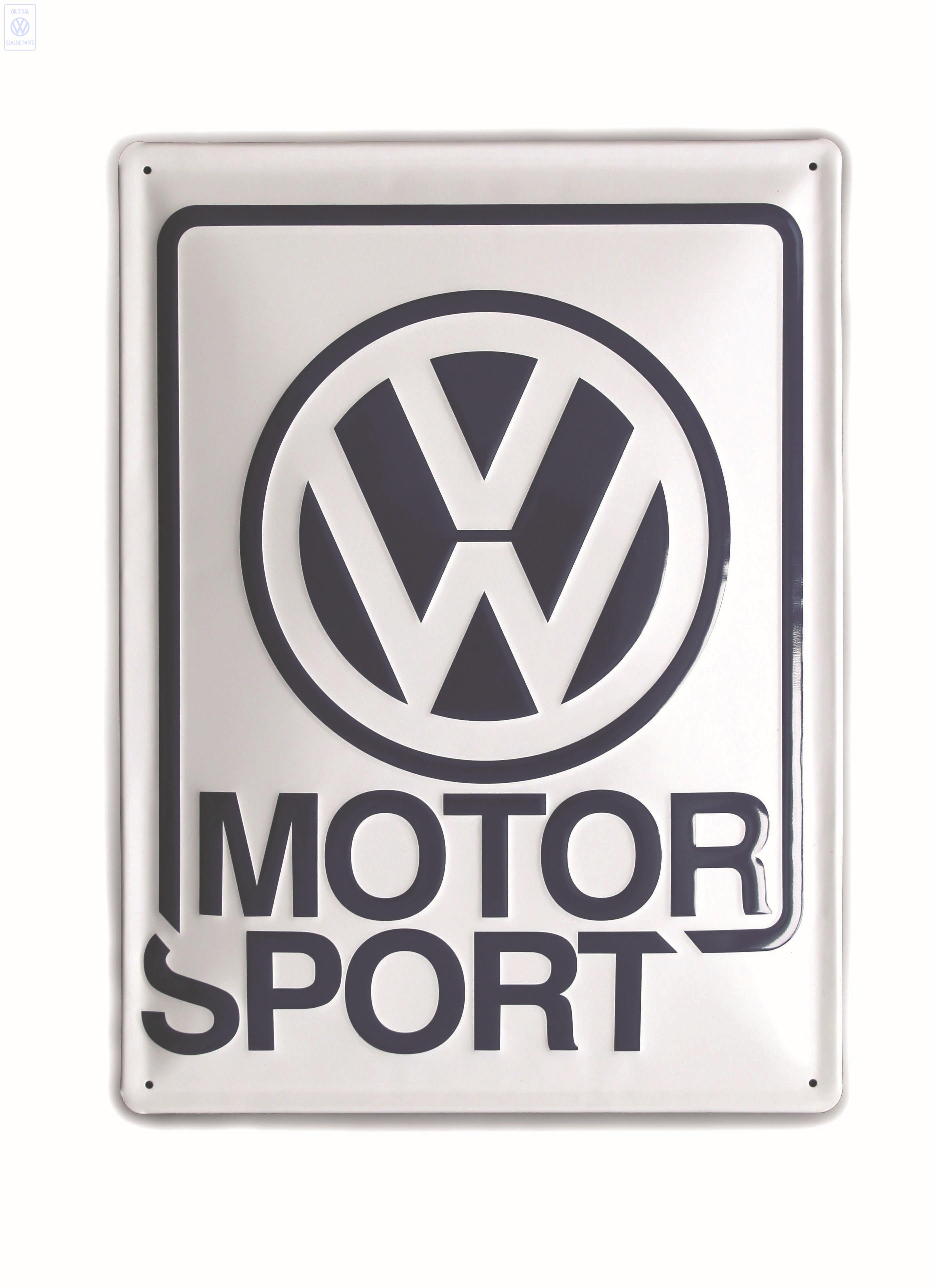 Tin metal sign VW Motorsport