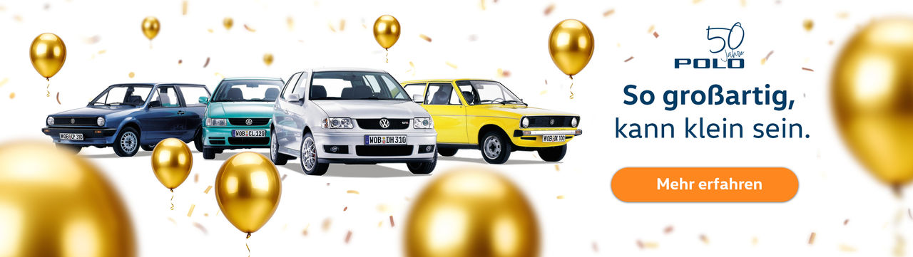 Wir feiern das 50-jährige Jubiläum des VW Polo. Das ganze Jahr über erwarten Sie spannende Aktionen, Geschichten und Events. Erfahren Sie mehr in unserem VW Classic Parts Online Shop.